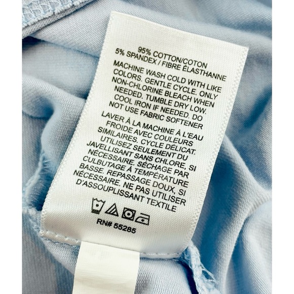 EXPRESS • Blue/White Short Sleeve Stretch Polo Tee - Picture 11 of 15